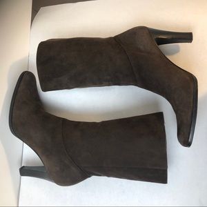 Gucci Suede High Heeled Boots Chocolate Brown 8.5